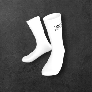 🧦 Klassiker - LINKE SOCKE, KEIN PLATZ FÜR RECHTS! Weiß/Schwarz (42-46) - StatementSocken
