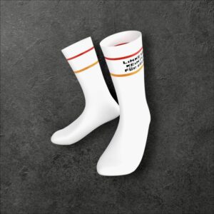 ❤️+🧡 - LINKE SOCKE, KEIN PLATZ FÜR RECHTS! (Gr. 37-41) - StatementSocken