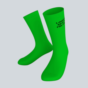 PreOrder -Bunt – LINKE SOCKE, KEIN PLATZ FÜR RECHTS! Grün/Schwarz (37-41) – StatementSocken