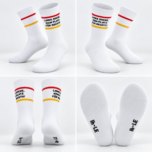 AUSVERKAUFT - ❤️+🧡 – LINKE SOCKE, KEIN PLATZ FÜR RECHTS!