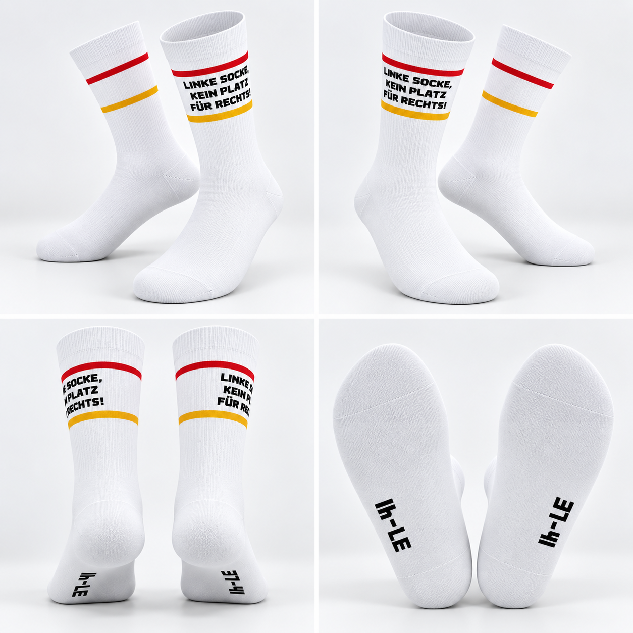 AUSVERKAUFT - ❤️+🧡 – LINKE SOCKE, KEIN PLATZ FÜR RECHTS!